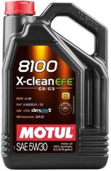 Моторное масло MOTUL 8100 X-clean EFE 5W-30 C2/C3 (BMW,MB,GM) - 5л