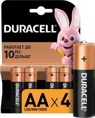 Батарейка Duracell LR06 MN1500 KPD 04*20 Ultra1x4 шт. АА щелочная блистер