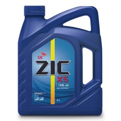 Моторное масло ZIC X5 Semi-synthetic 10w-40 SN - 6л