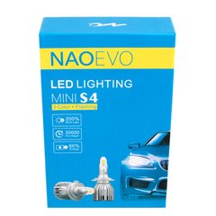 Светодиодные лампы с обманкой NAOEVO S4-H8/H9/H11/H16 (9-16V) белый+желтый 7200 Lm Активное -2шт