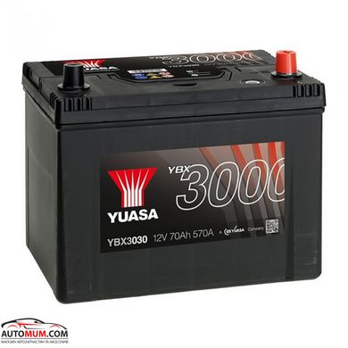 Аккумулятор Yuasa YBX3030 SMF 72Ah Asia (Евро) - 630A