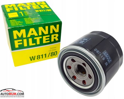 Фильтр оливи MANN W811/80 (Mitsub.Mazda,Honda,Hyundai)