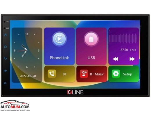 Автомагнітола Qline Dino-1001 Carplay/AndroidAuto WinCE 6.0 4 х 45 Вт