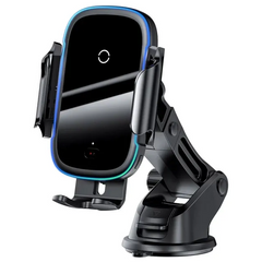Тримач телефону в авто Baseus Light Electric 15W (black) з бездротовою зарядкою